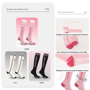 Bas de contention lot de 3 paires de différentes couleurs respirant et résistant pour sportive cyclisme chaussettes de compression